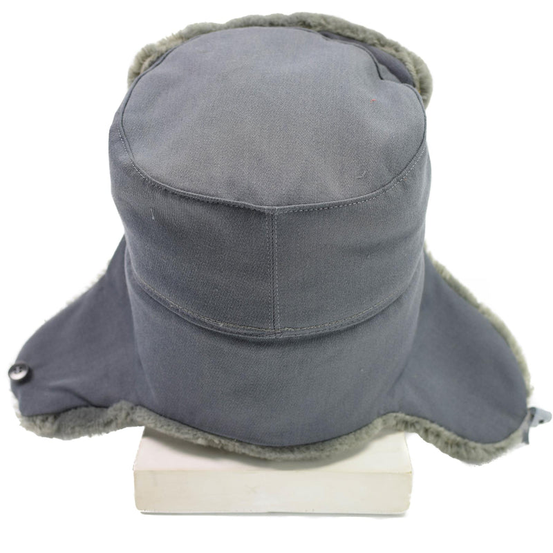 Ufficiale dell'esercito della Germania orientale originale inverno Hat Weather Weather Ushanka Furx Fur nuovo