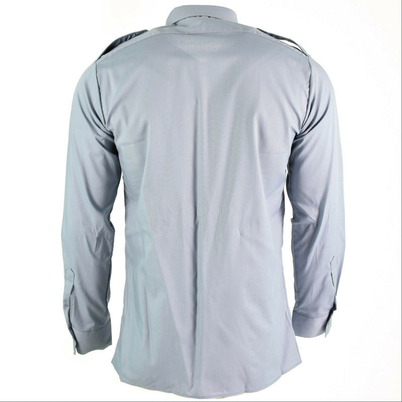 Autentica camicia austriaca dell'esercito grigio servizio militare manica lunga bdu nuovo