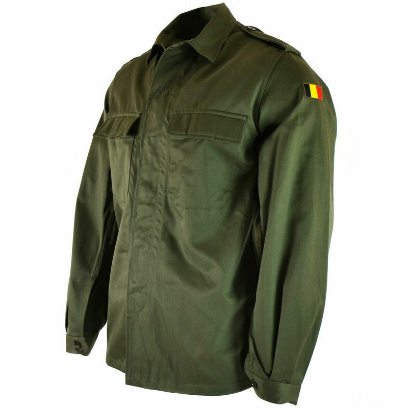 Guida vera giacca da campo dell'esercito belga BDU SHIRT OLIVE COMBATTO MILITARO NUOVO