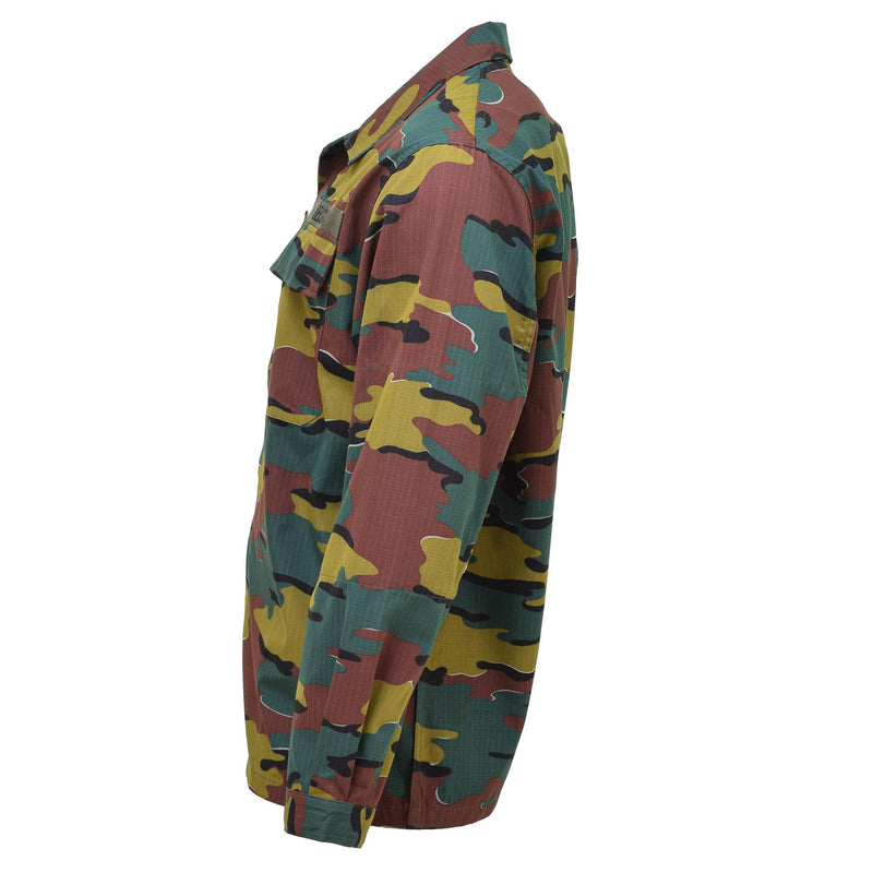Camicie da combattimento da campo dell'esercito belga originale Ripstop Bdu Bdu Scattature Giacca Nuova