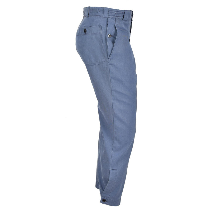 Cantaloni di protezione civile autentici Swiss Blue Pants Combat Svizzera militare usato