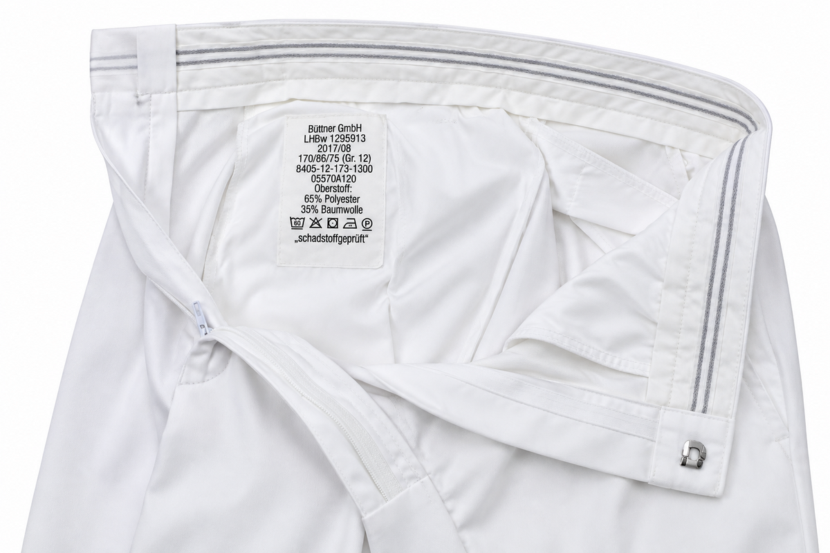 Pantaloni eleganti originali della marina militare tedesca, uniformi di servizio formali, bianche