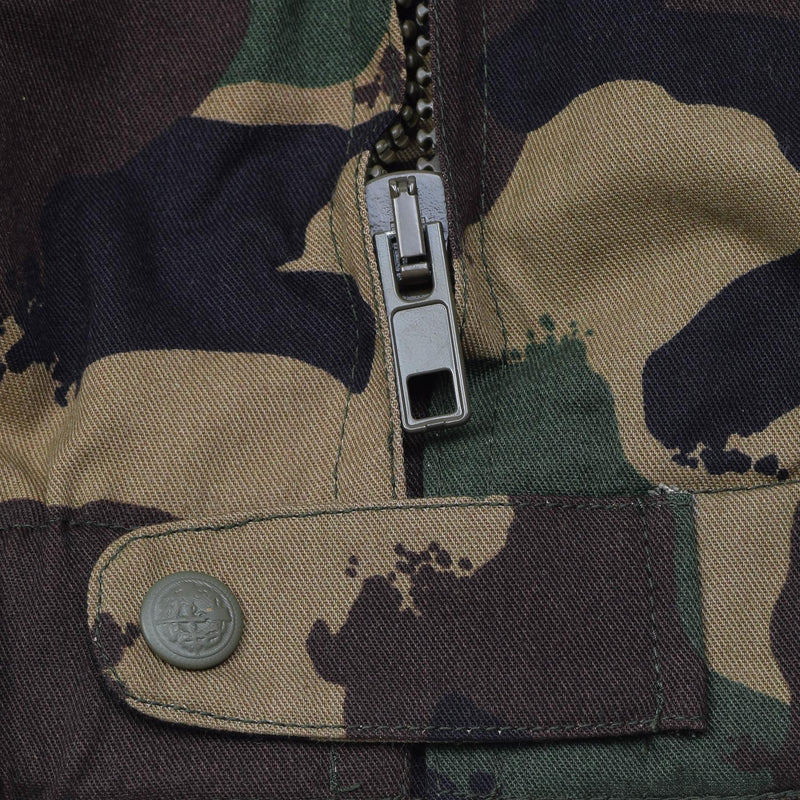 Giacca da campo militare ungherese originale M1990 camicie di boschi a quattro colori nuove