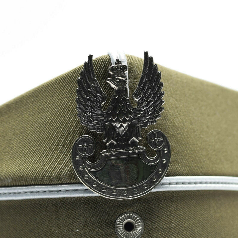 Guido cappello da visiera militare polacco Polonia Ufficiale dell'esercito Picco del picco Eagle Cockade Nuovo