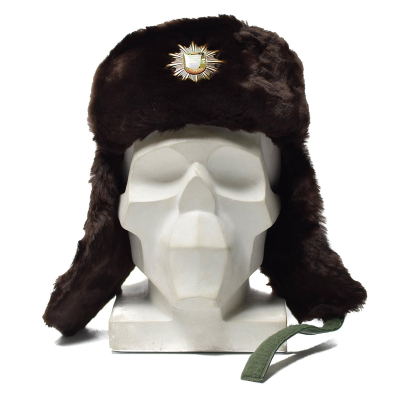 Originale German Police Calda Hat Winter Hat Weather Fuce Furx Furio Ushanka Nuovo