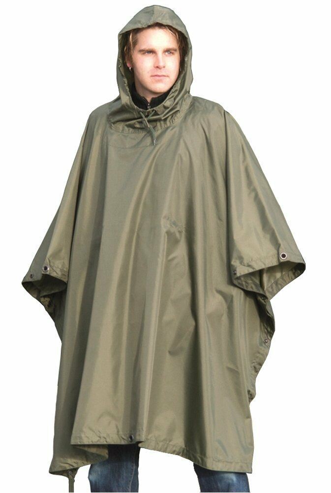 Brand Army Army Waterproof Rain pioggia Ripstop Poncho Cape Military O.D Olive Green