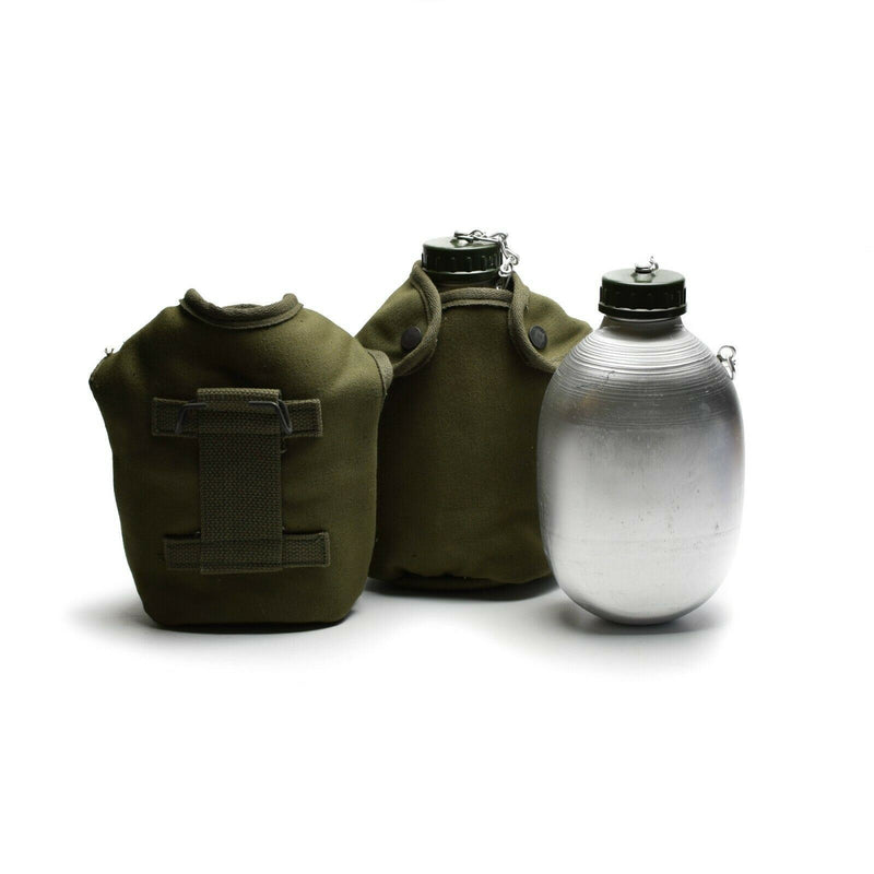 Original French Army Bere Bere Bottiglia d'acqua Mentata Canta di cotone OD NUOVO