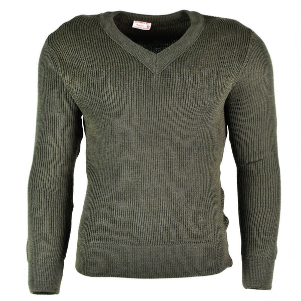 Original Miciter francese Pullover Pullover Pullover Chlorofibra Lana a V-Neck