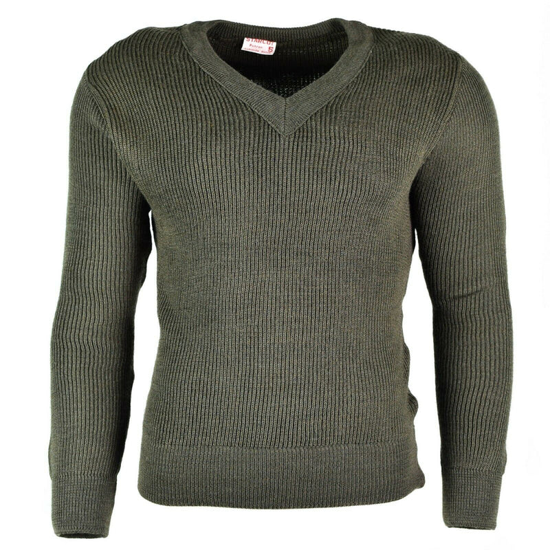 Original Miciter francese Pullover Pullover Pullover Chlorofibra Lana a V-Neck