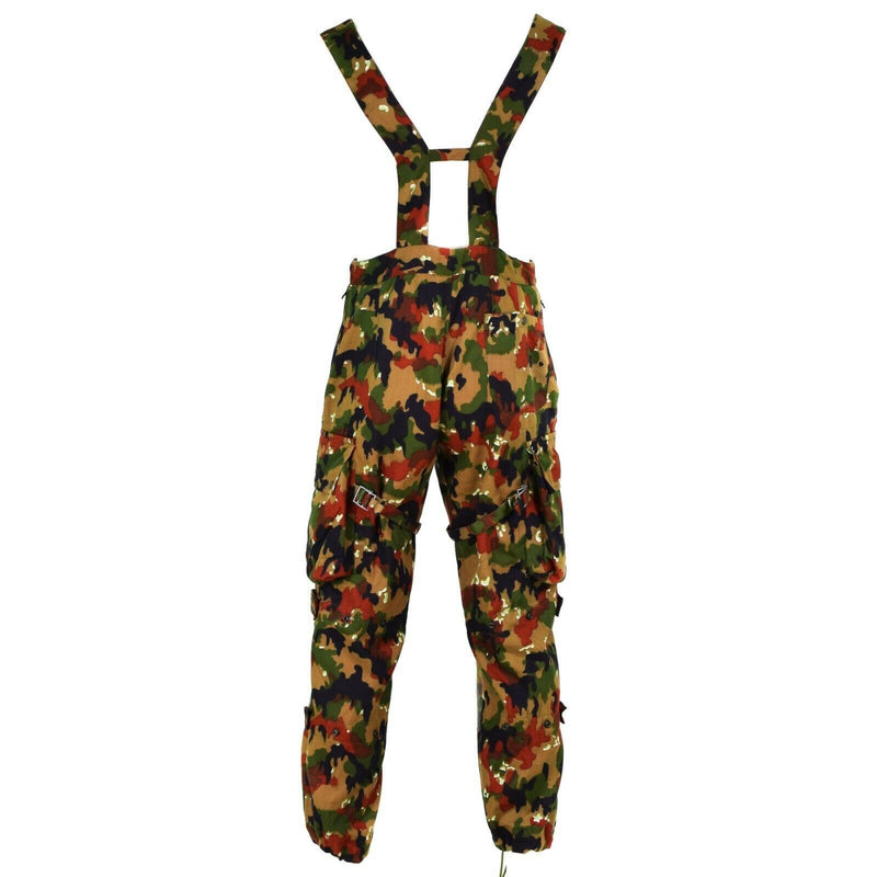 Cantaloni di campo dell'esercito svizzero autentici M70 Svizzera Combat Camo Sniper Pants NUOVO