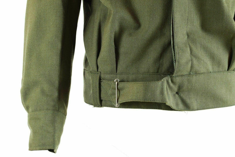 Autentico campo dell'esercito greco Ike Giacca Gabardine Wool Blaze Olive Military Nuovo