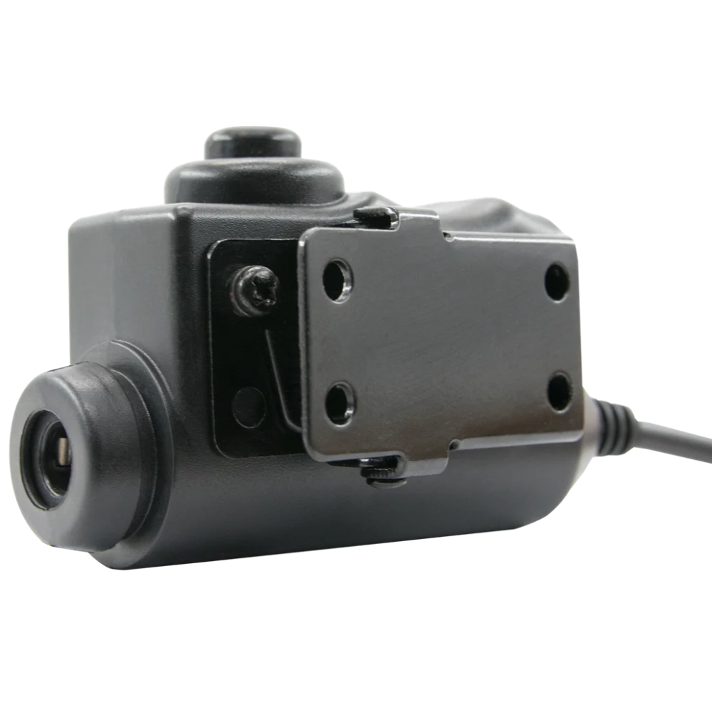 Adattatore di comunicazione PTT EARMOR M51 Connettore radio Kenwood a 2 pin Nero