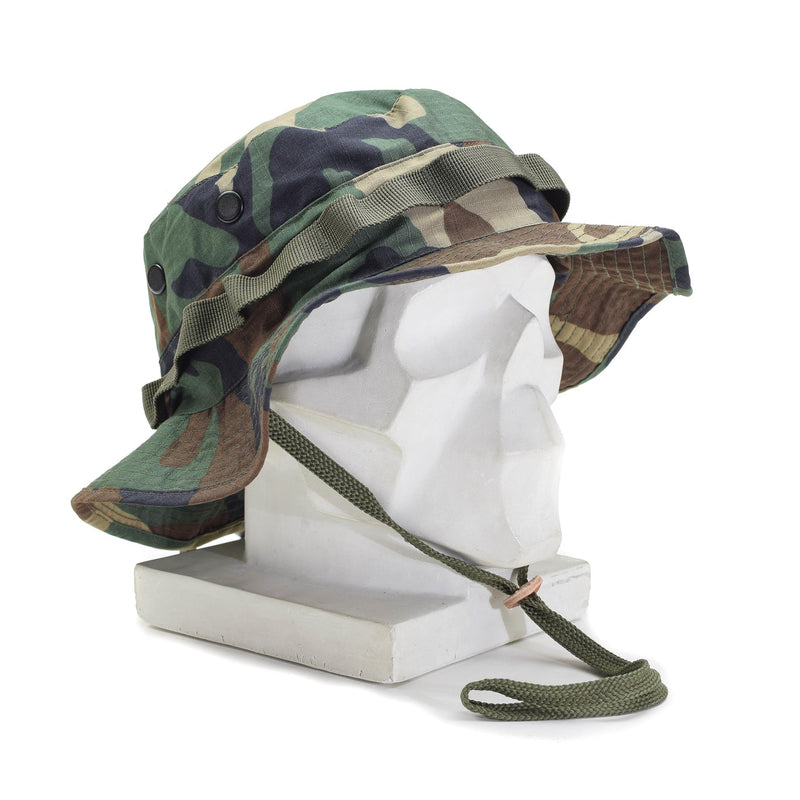 Mil-Tec Brand Military Style Woodland Lightweight Boonie Hat Cap Army Army