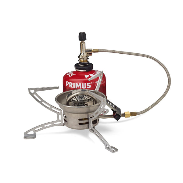 Primus Easyfuel Duo Piezo Burner pieghevole a propano Butane Camping Cooking Silve