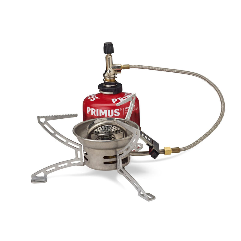 Primus Easyfuel Duo Piezo Burner pieghevole a propano Butane Camping Cooking Silve