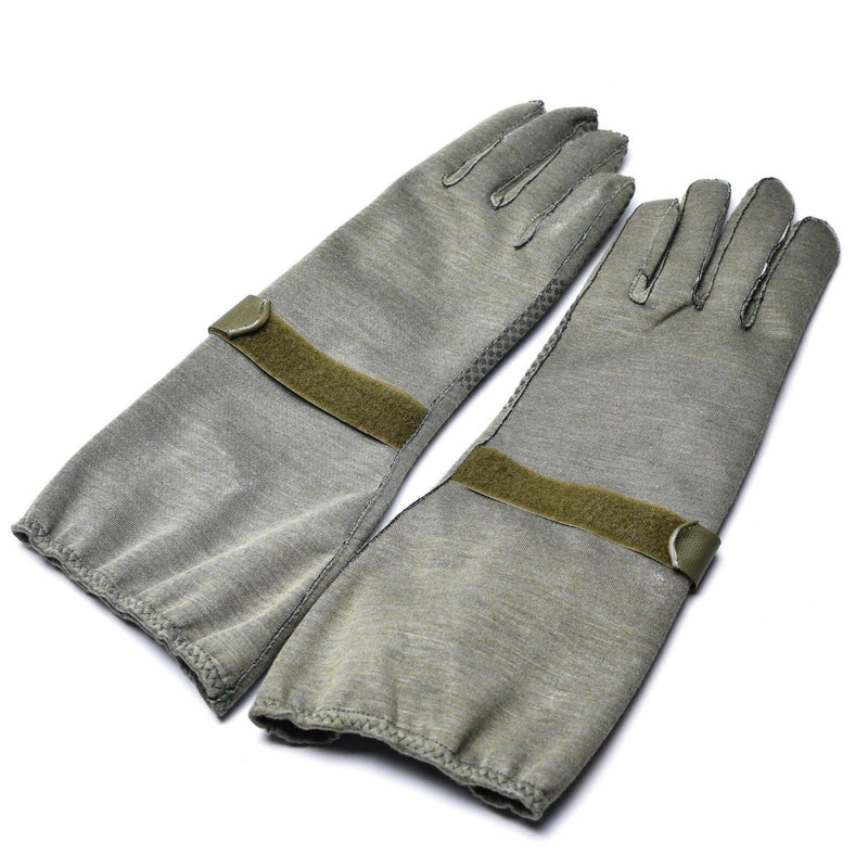 Original Terman Army Nomex PILOT GUOVE CON GRIMPER GRIGIO IMPOSTO MILITARI NUOVO