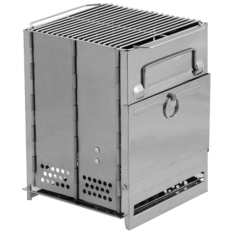 MFH Rocket Stove inossidabile bbq bbq da campeggio grill pentole esterno barbecue