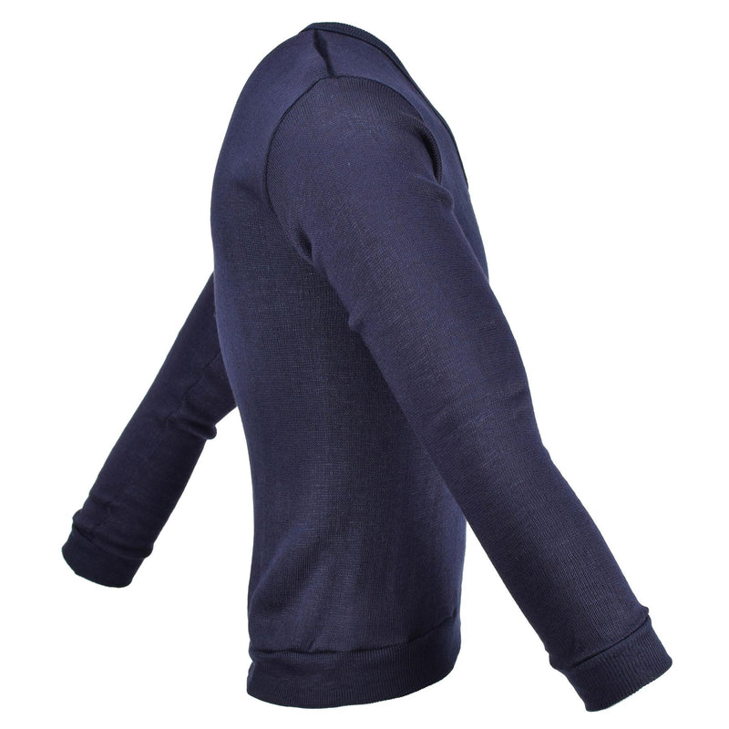 Guida scuola militare francese Blue Jersey Army Sweatshirt V-Neck