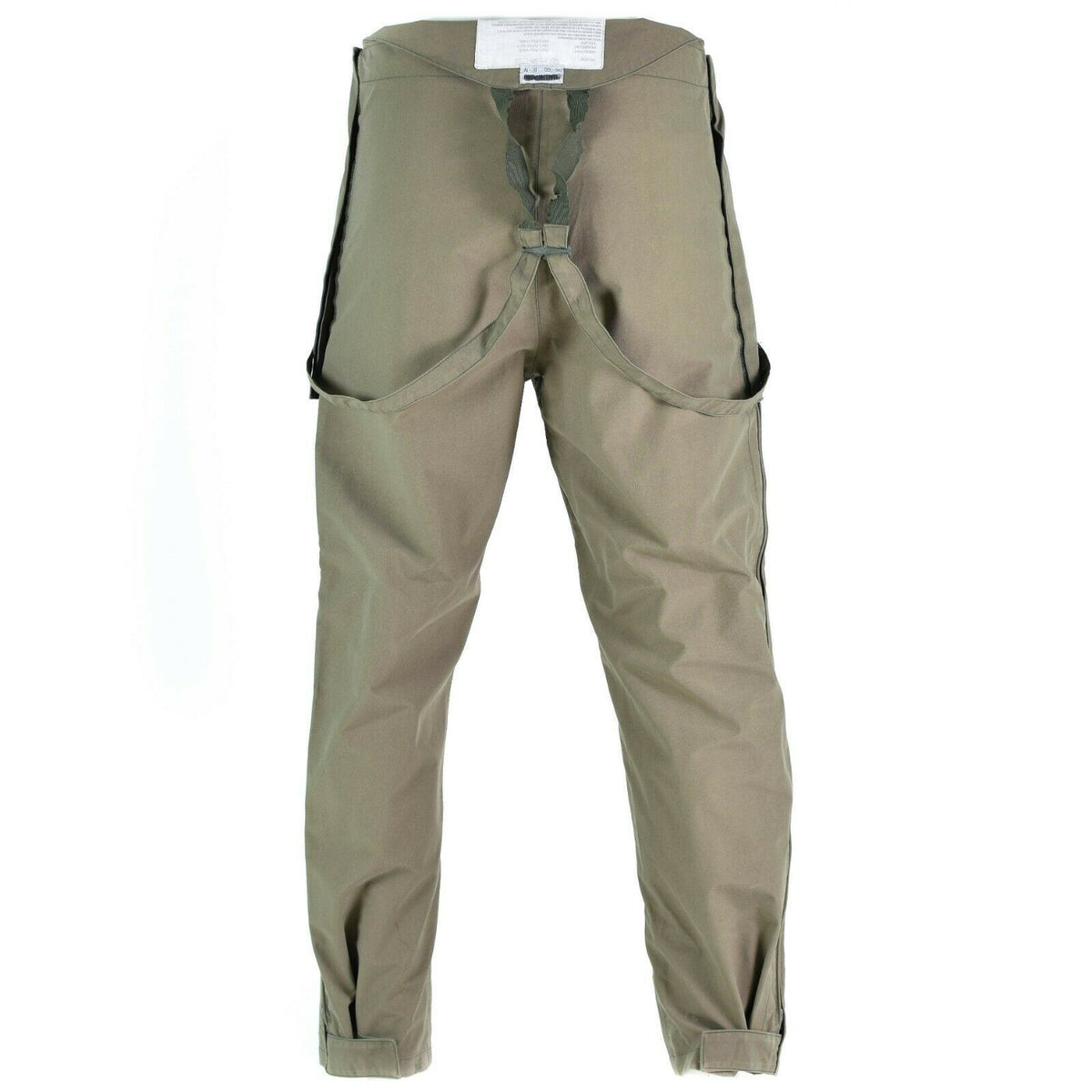 Sovrapantaloni impermeabili con bretelle originali Gore-Tex dell'esercito austriaco in eccedenza oliva OD
