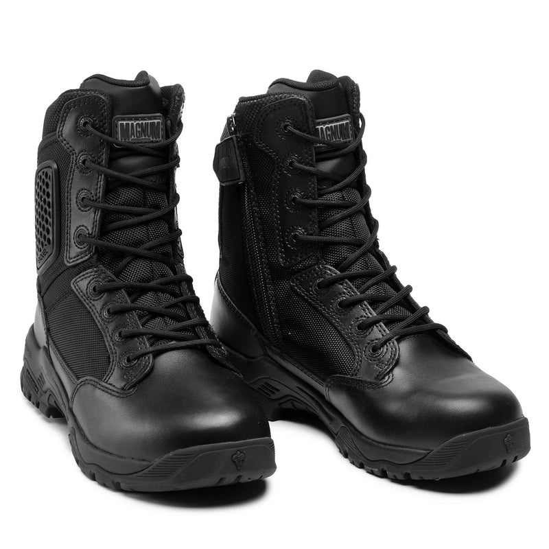 Magnum Strike Force 8.0 Stivali da combattimento in pelle Calzature da trekking tattiche Black