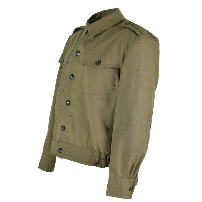 Truppe di campo dell'esercito bulgaro originale Canvas Ike Giacca OD Ergugia militare