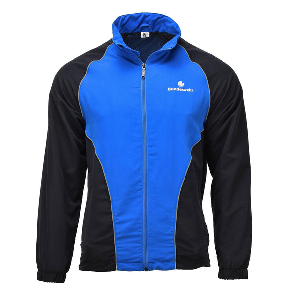 Autentico tuta militare tedesco Bundeswehr camicie da pista camicie sportive blu nero