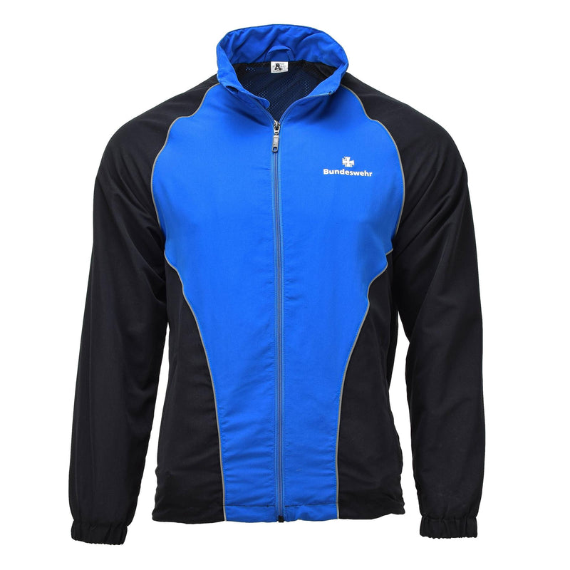 Autentico tuta militare tedesco Bundeswehr camicie da pista camicie sportive blu nero