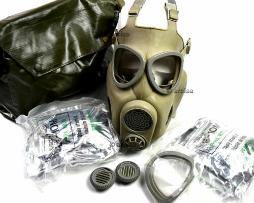 Maschera per gas militare ceco cecoslovacco M-10. Nuovo set completo. CZ Mask Gas Mask M10