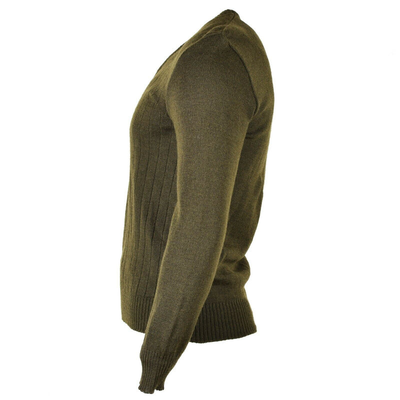 Original Ceca Pullover Army Pullover M85 Magli di scollo a V Brown Nuovo