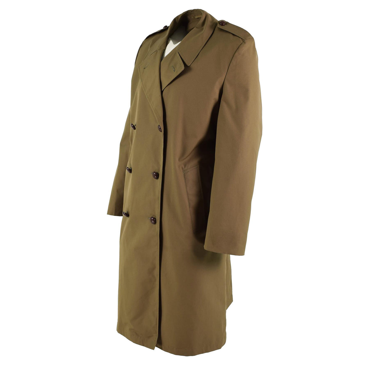 Trenchcoat formale originale dell'esercito olandese marrone cappotto da ufficiale militare in surplus NUOVO