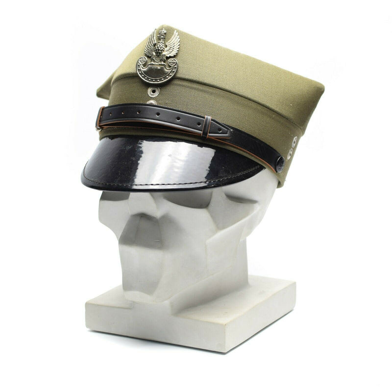 Genuino cappello militare polacco per cappello polacco L'esercito dell'esercito ha raggiunto il punteggio di Cap Olive Nuovo