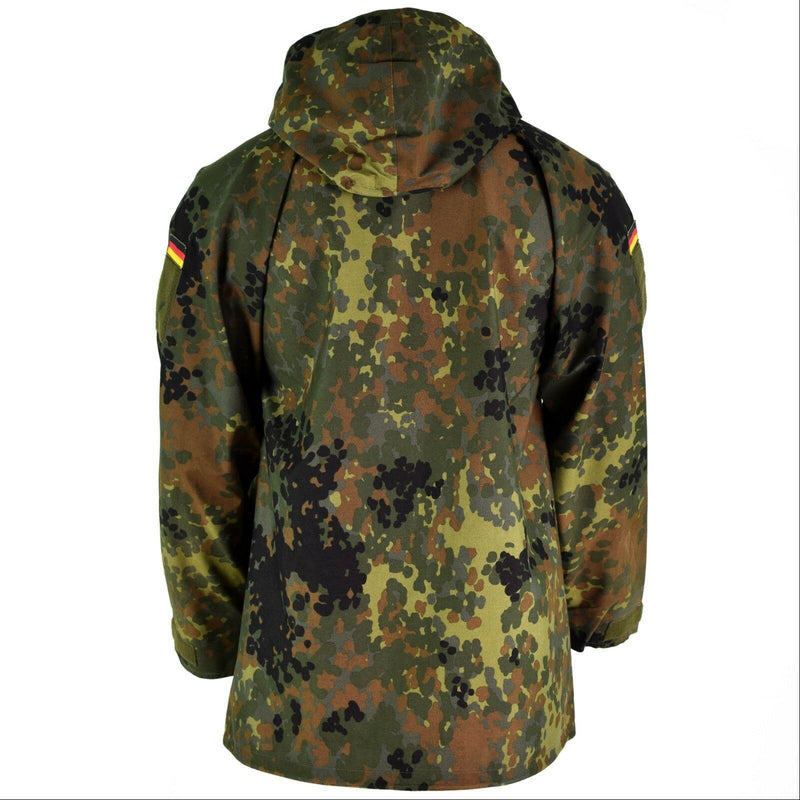 Giacca da campo dell'esercito tedesco originale Goretex Flecktarn Waterproof Rain Gear Parka