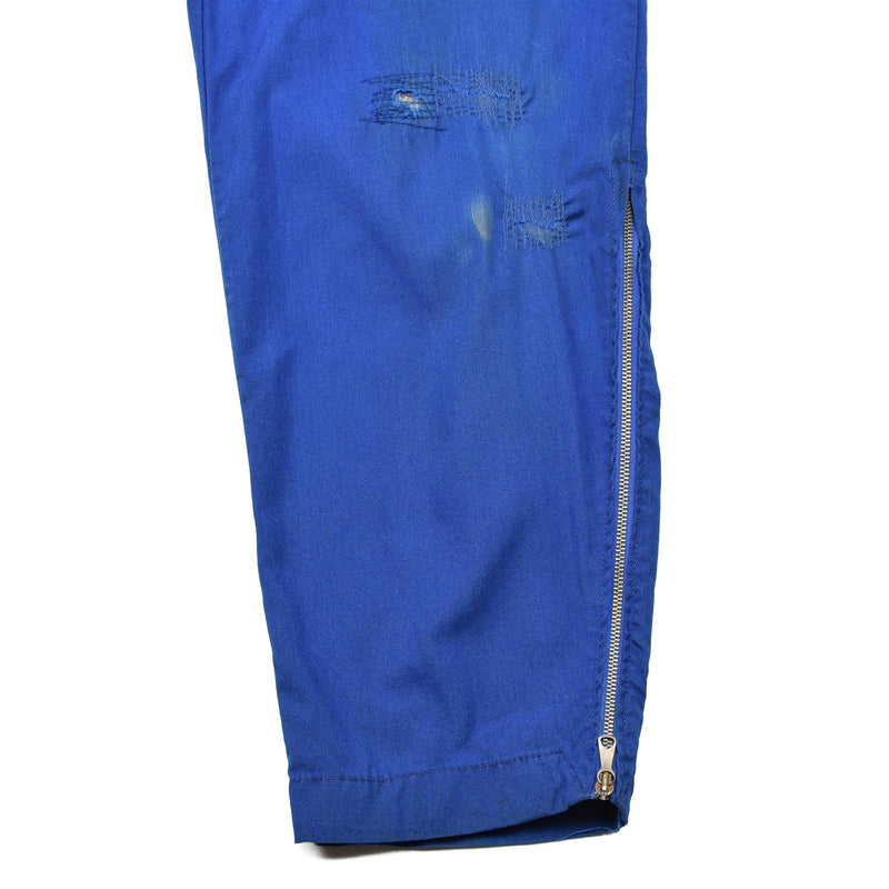 Pantaloni militari svedesi originali pantaloni per pantaloni regolabili in vita indossa blu