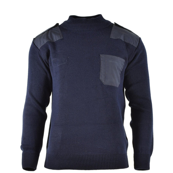 Genuino ufficiale del collo militare per maglione blu.
