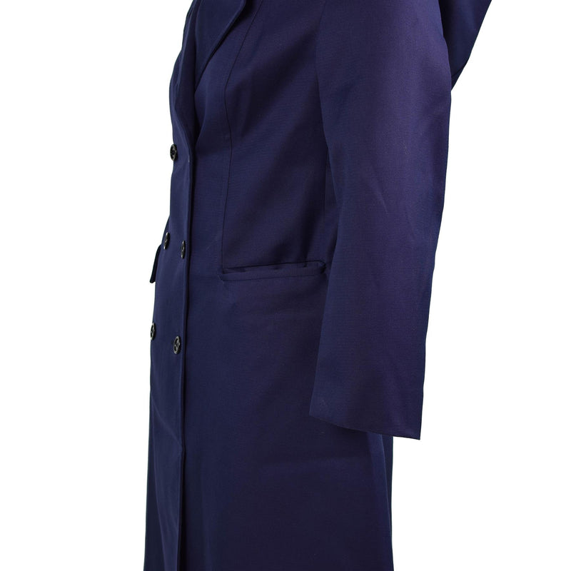 Guida vera giacca da donna blu scuro del trench di cappotto militare francese