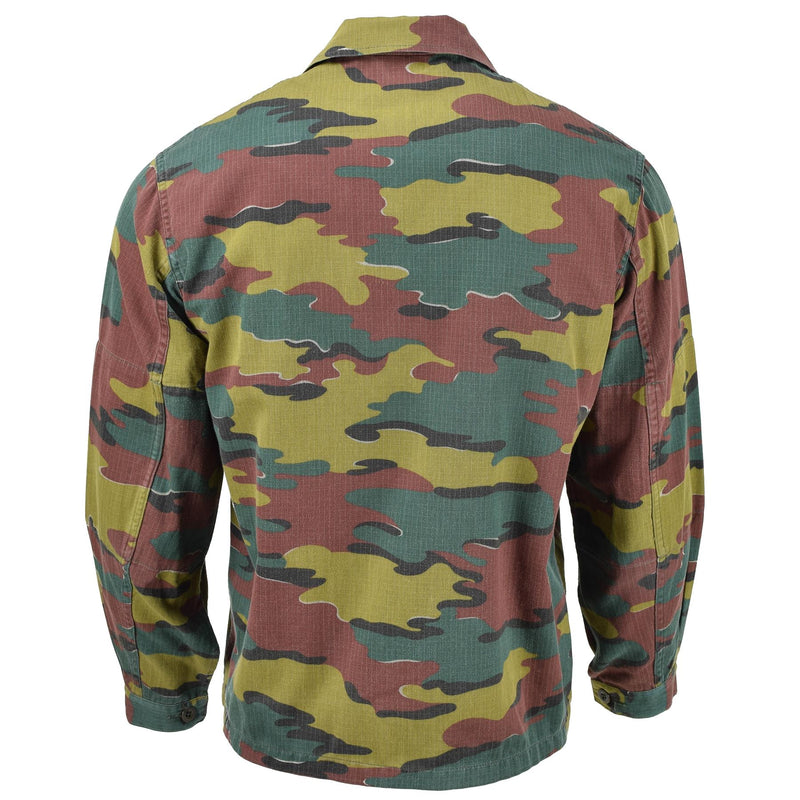 Autentica camicia da combattimento dell'esercito belga camicia per camicetta strappata in surplus militare