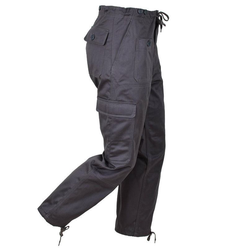 Genuini pantaloni di lavoro grigio dell'esercito m71 genuini pantaloni vintage regolabili nuovi