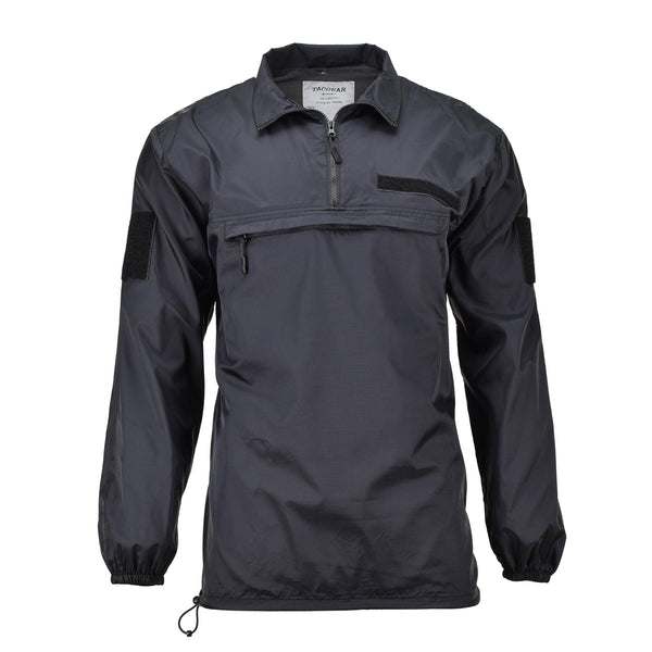 Camicia vento di marca tacgear nere campeggio leggero escursionismo esterno a riva