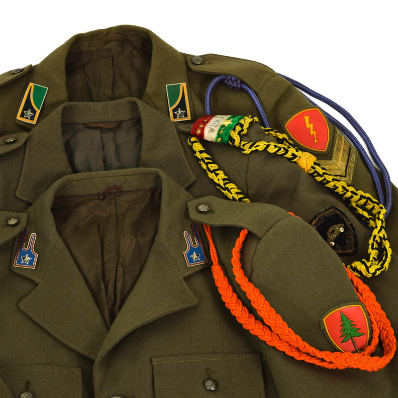 Giacca dell'esercito italiano originale Brown Parade Unifort Dress E questione militare