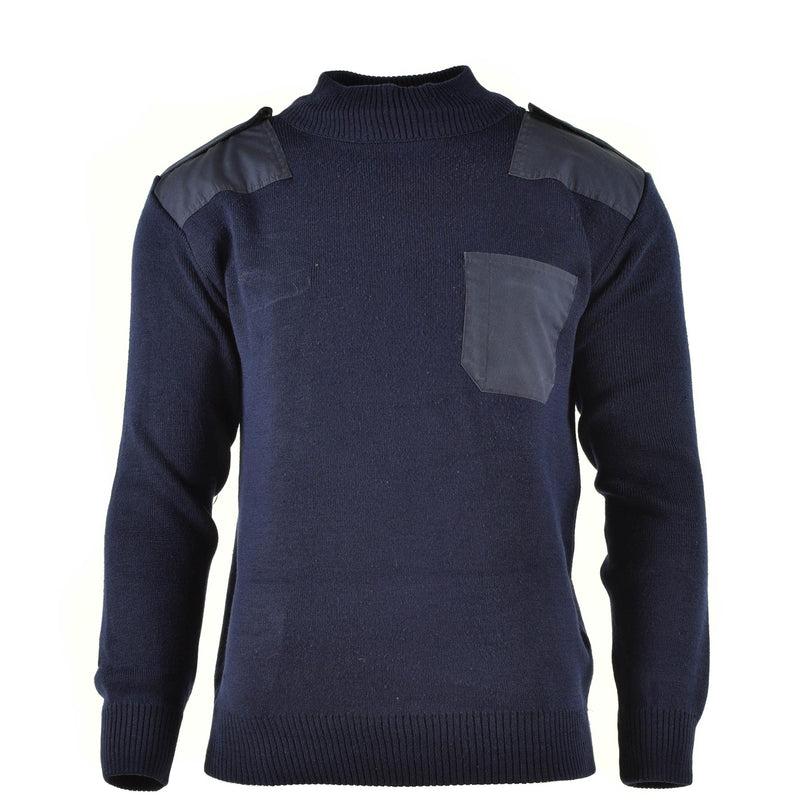 Genuino ufficiale del collo militare per maglione blu.