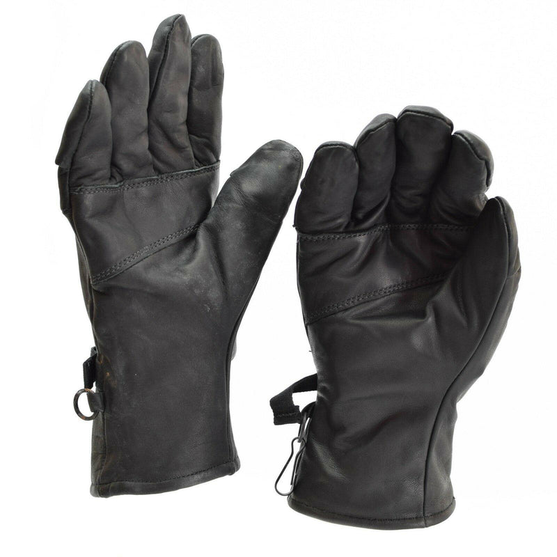 Guanti di pelle di combattimento dell'esercito americano originale Guido numero militare in pelle nera