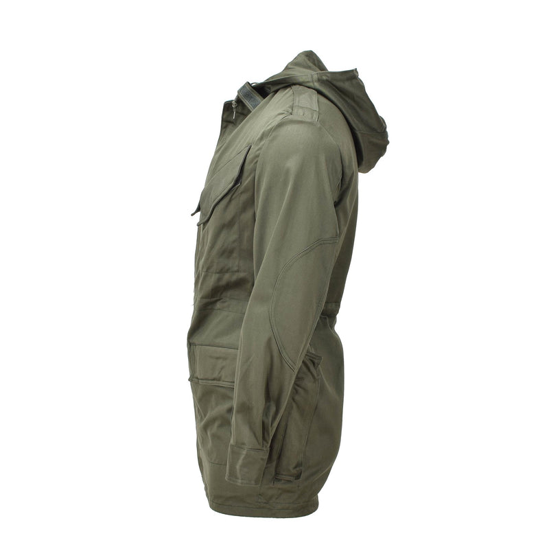 Guida militare Belgium Guida truppe di campo di oliva bdu con cappuccio parka vintage nuovo