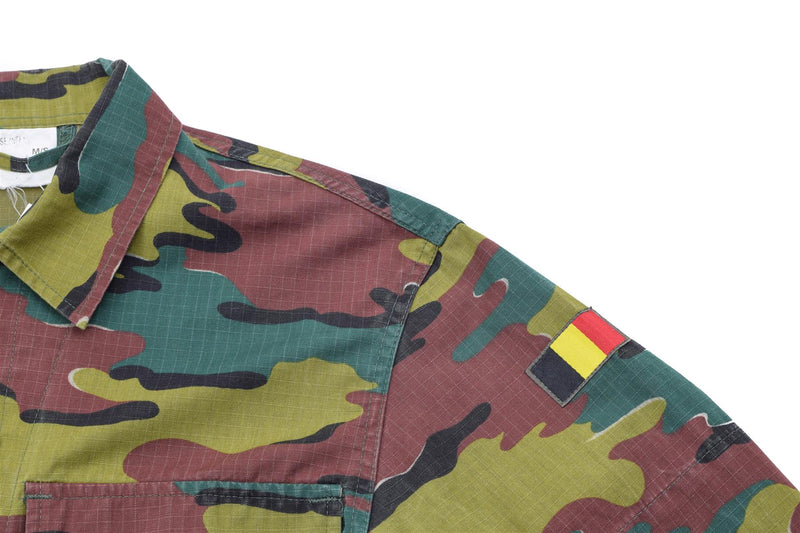 Autentica camicia da combattimento dell'esercito belga camicia per camicetta strappata in surplus militare