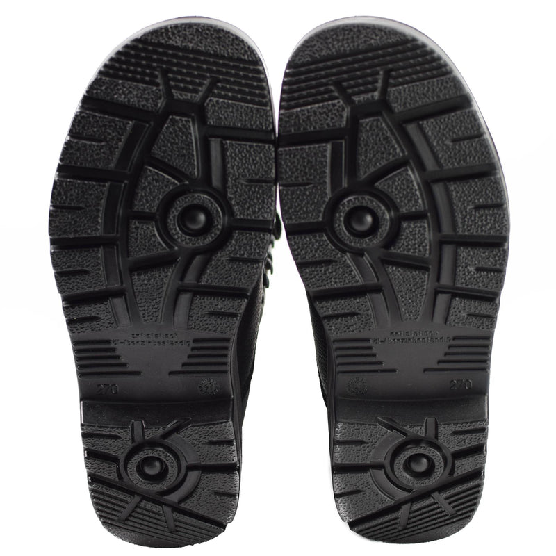 Stivali originali dell'esercito tedesco Black Leather Field BDU Combat BW IMBIETTO MILITARE NUOVO