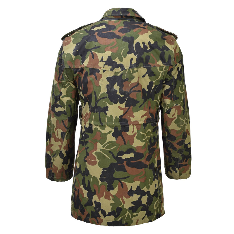 Originale militare rumeno parka m93 mimeta con cappuccio con cappuccio lungo la giacca tattica