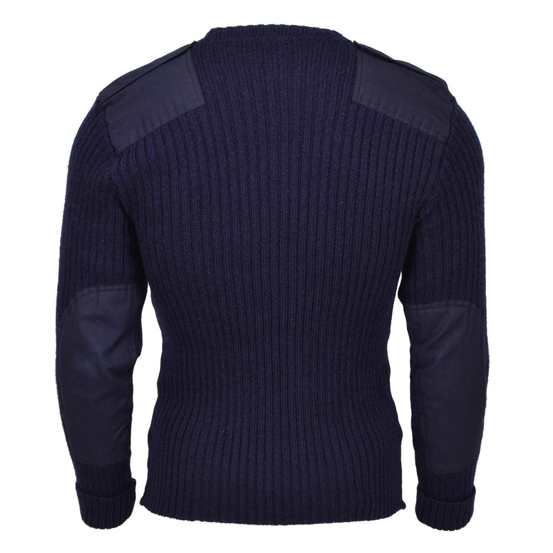 Genuino maglione di maglione per jumper bodywarmer blu blu britannico