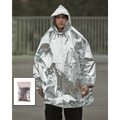 Poncho di sopravvivenza d'emergenza Mil-Tec con cappuccio, copertura antipioggia termica leggera