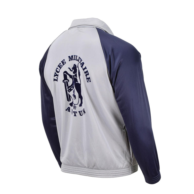 Guida sport di felpa della scuola militare vera francese che corre grigio blu grigio