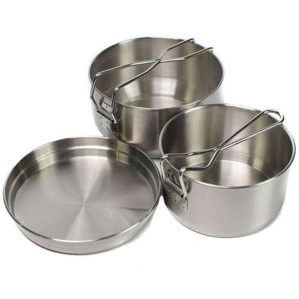 Pentole per cuocin per campeggio bushcraft ceco Ceca pentole per pasticci inossidabile militare 3 parti