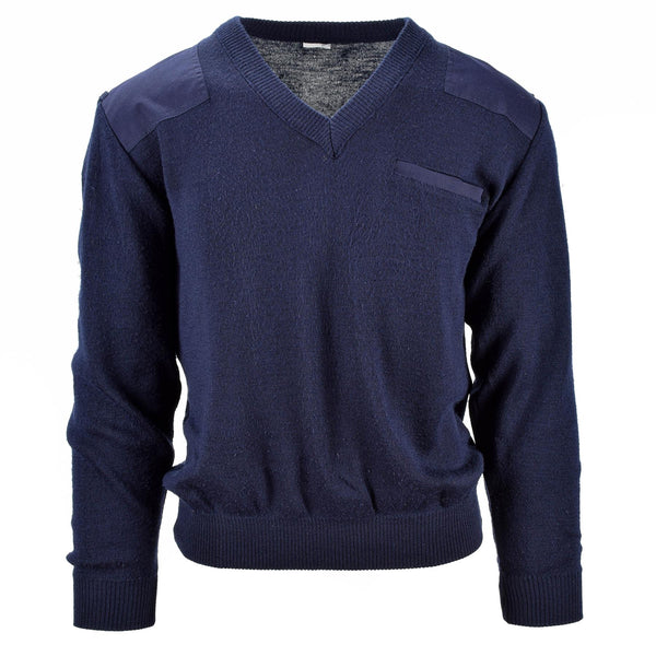 Genuino maglione dell'esercito olandese blu milita